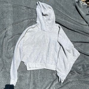 Grey cropped sweater with hoodie from urban outfitters